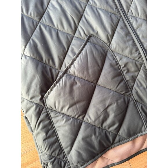J Crew Mens Walker Vest XL Green Tan Quilted Full Zip Pockets B1930 - Picture 2 of 13